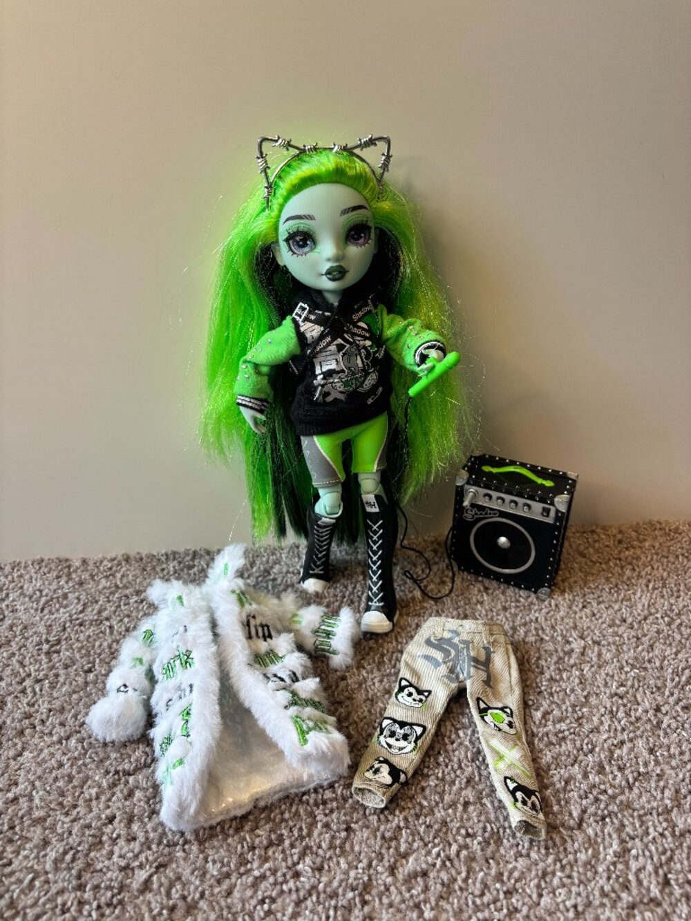 Rainbow High Shadow Neon Shadow High Harley Limestone Green MGA Doll Green Hair